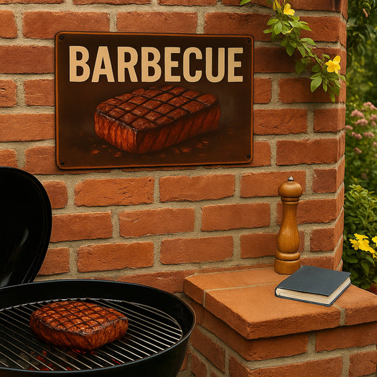 Barbecue Blechschild