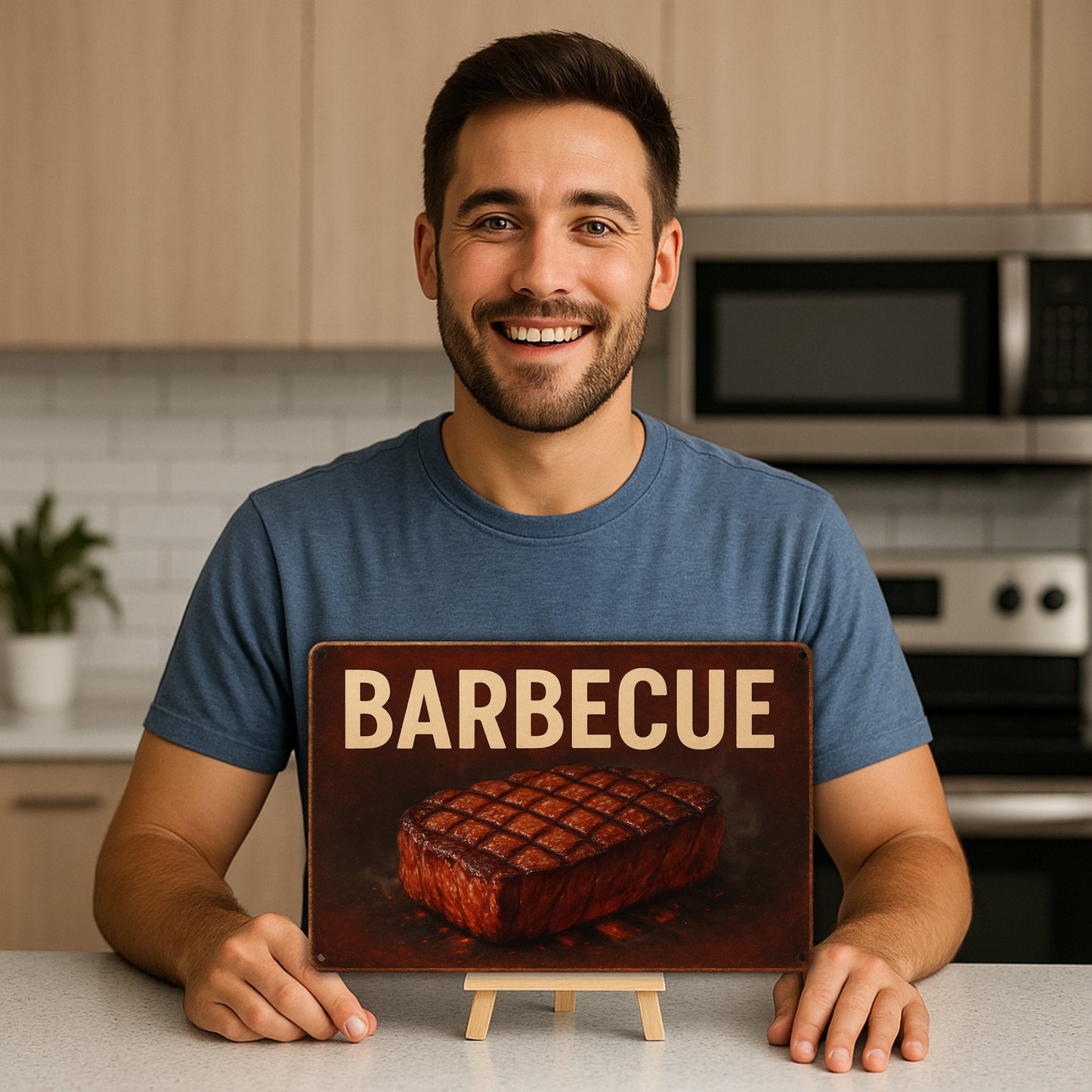 Barbecue Blechschild