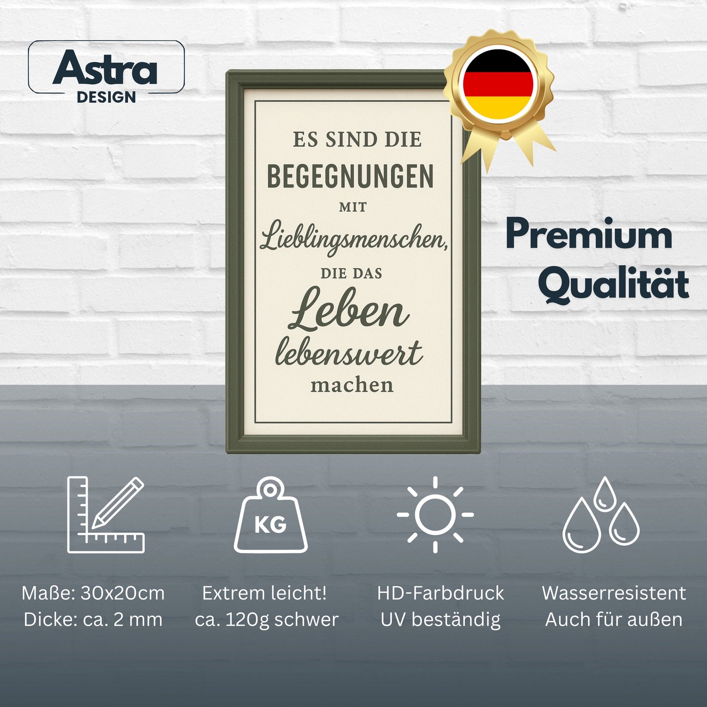 Begegnung mit Menschen Blechschild