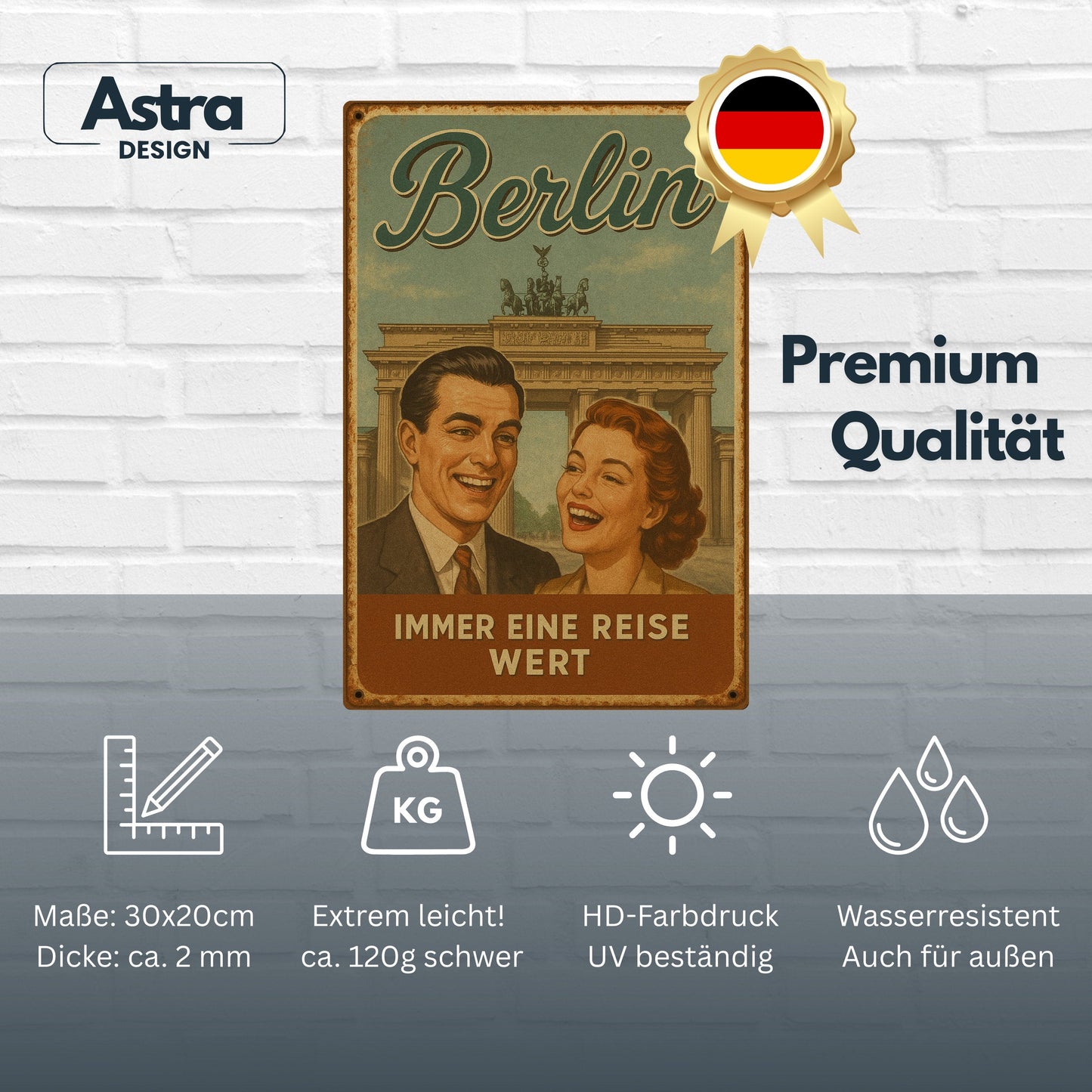 Berlin immer eine Reise Blechschild