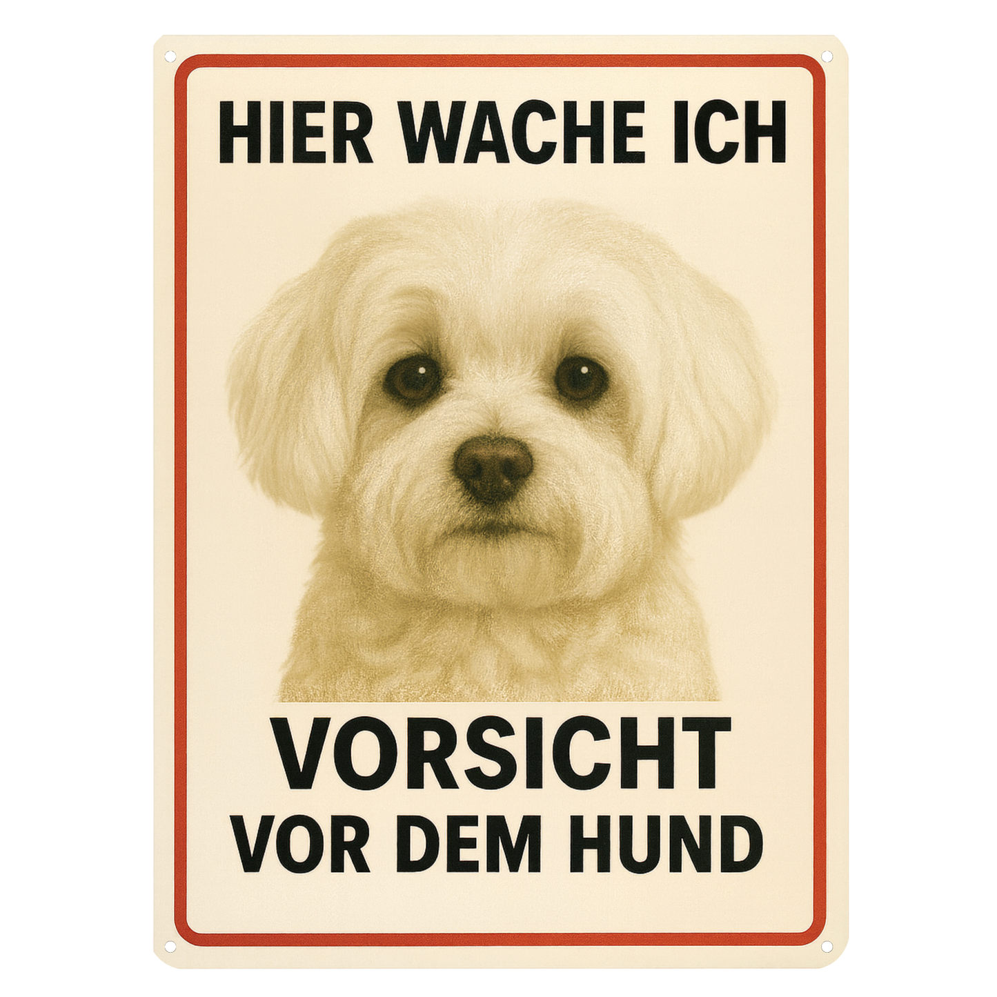 Blechschild Malteser Terrier