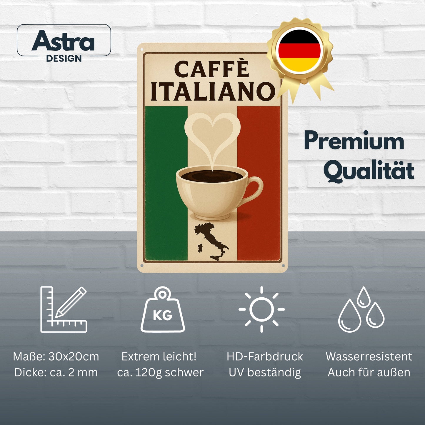 Caffe Italiano Blechschild
