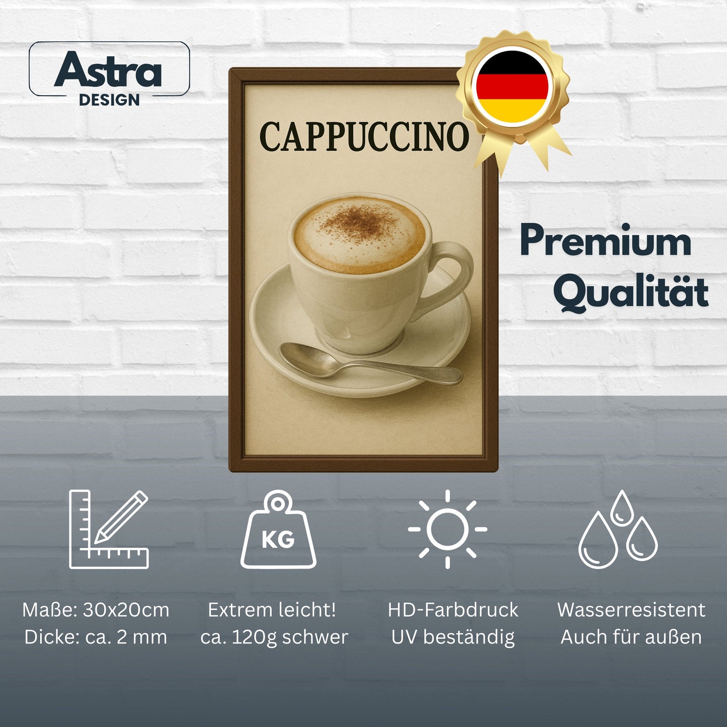 Cappuccino Blechschild