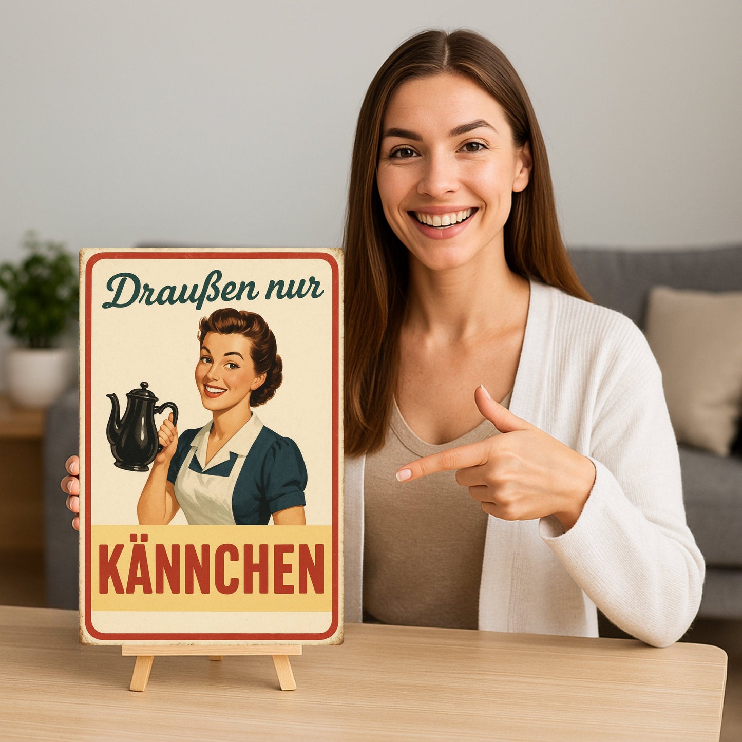 Kännchen Blechschild