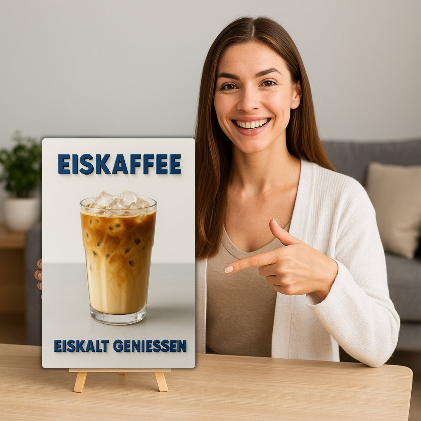 Eiskaffee Blechschild