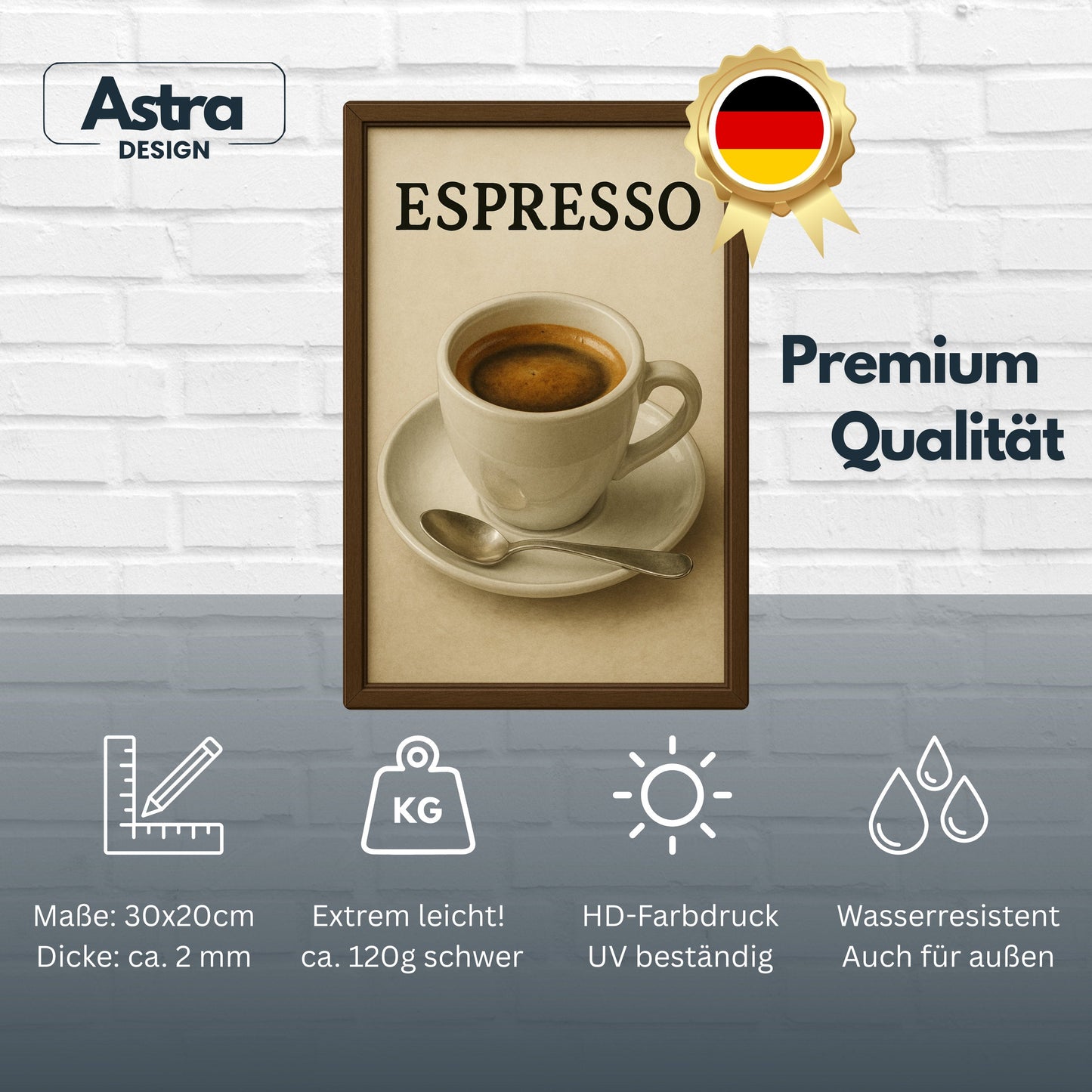 Espresso Blechschild