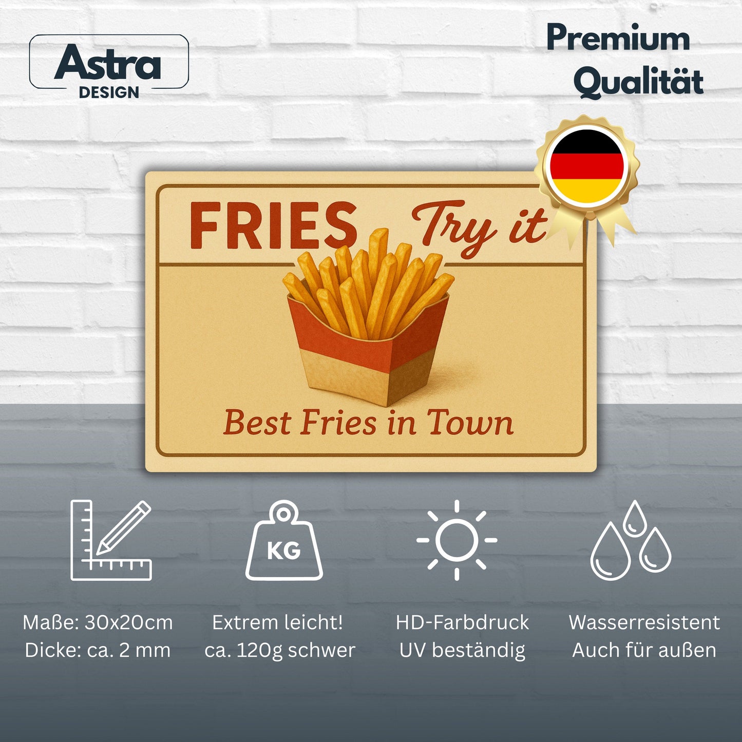 Best Fries in Town Blechschild