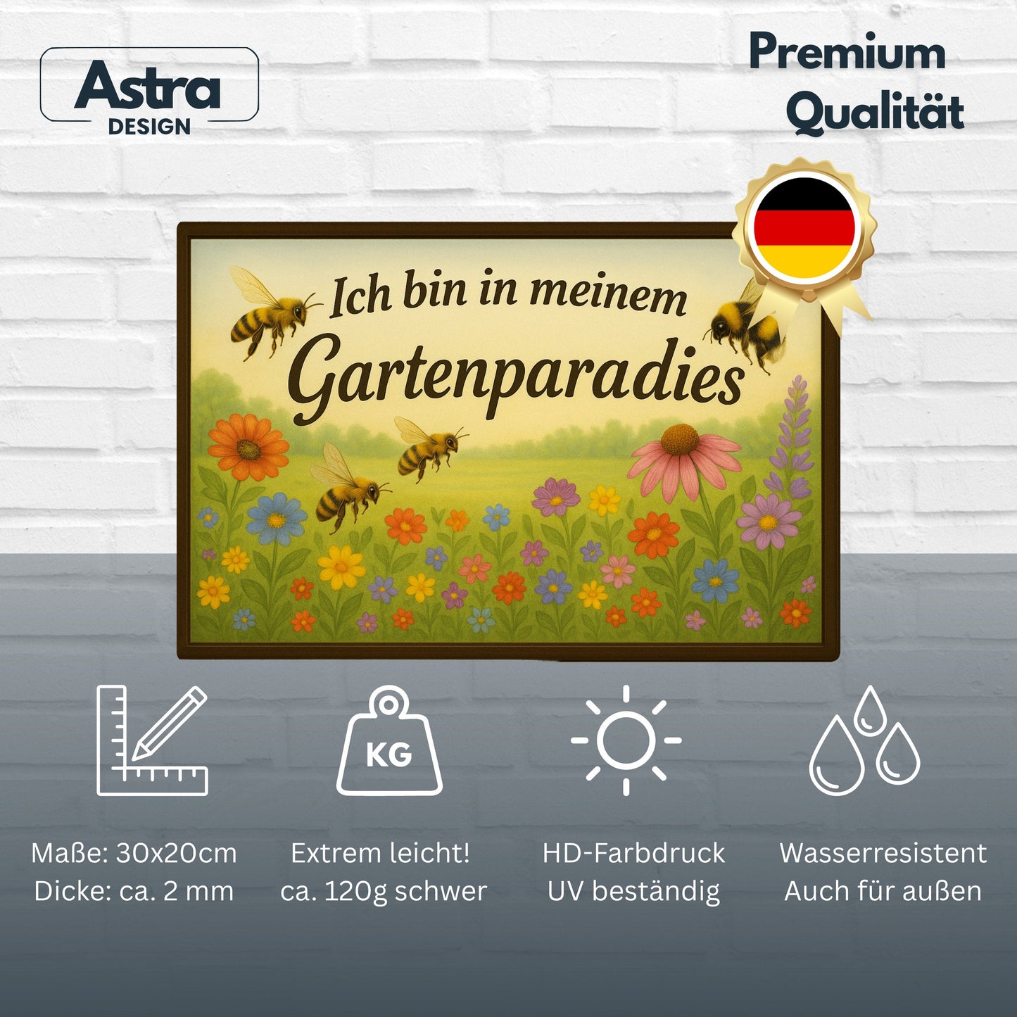 Gartenparadies Blechschild