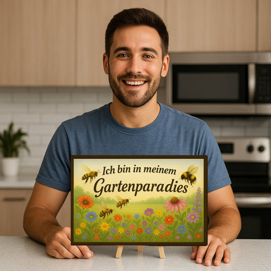 Gartenparadies Blechschild
