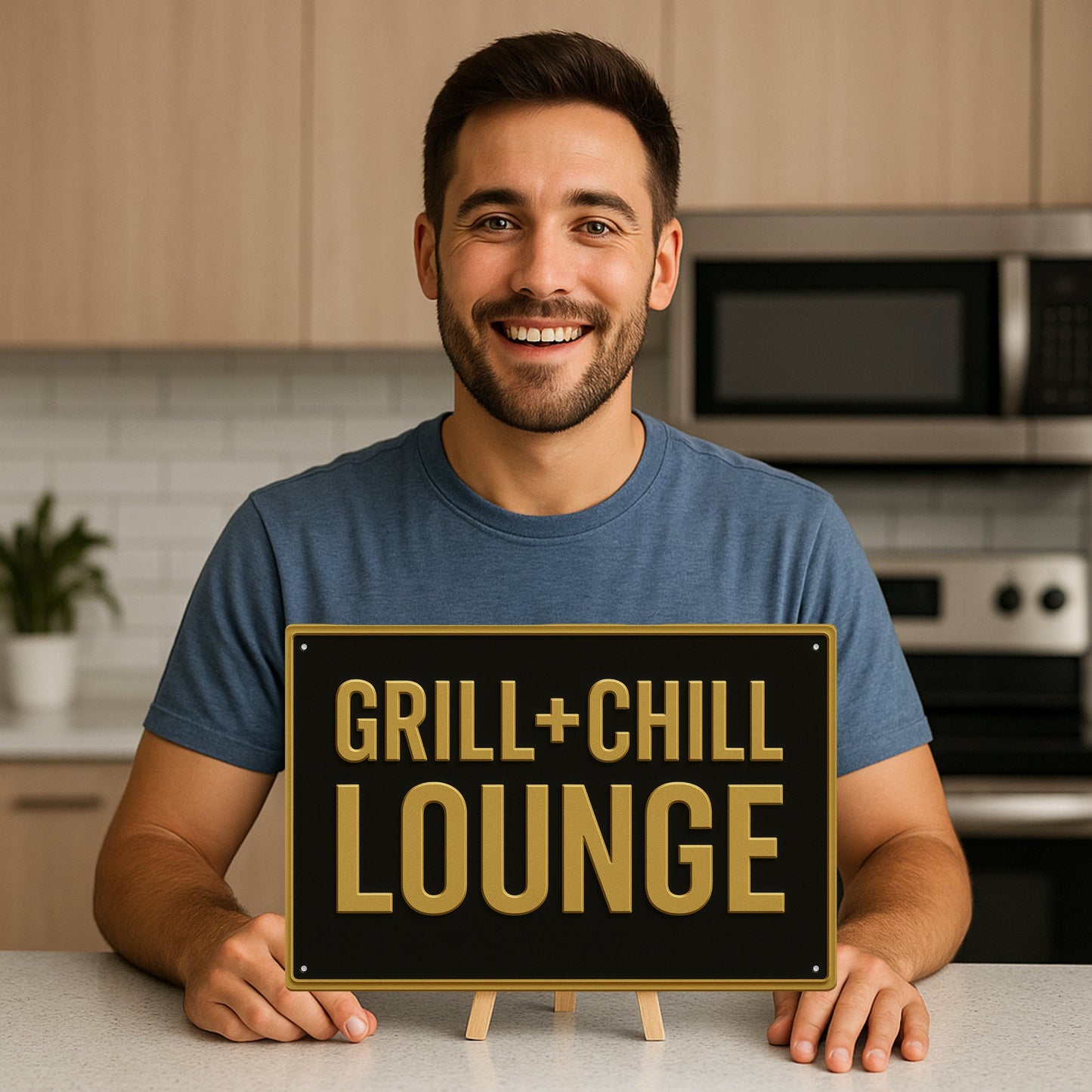 Grill und Chill Lounge Blechschild