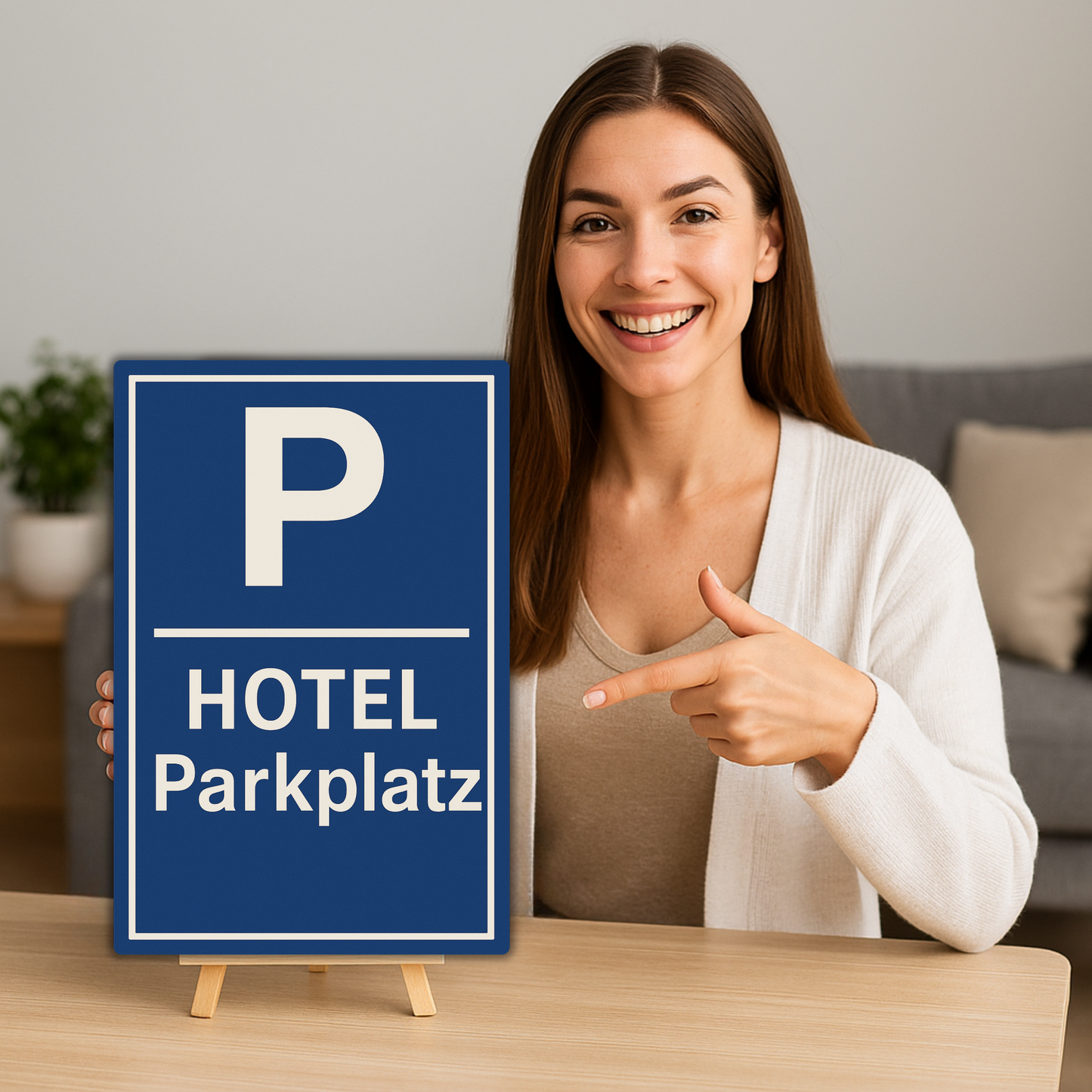 Hotel Parkplatz Blechschild