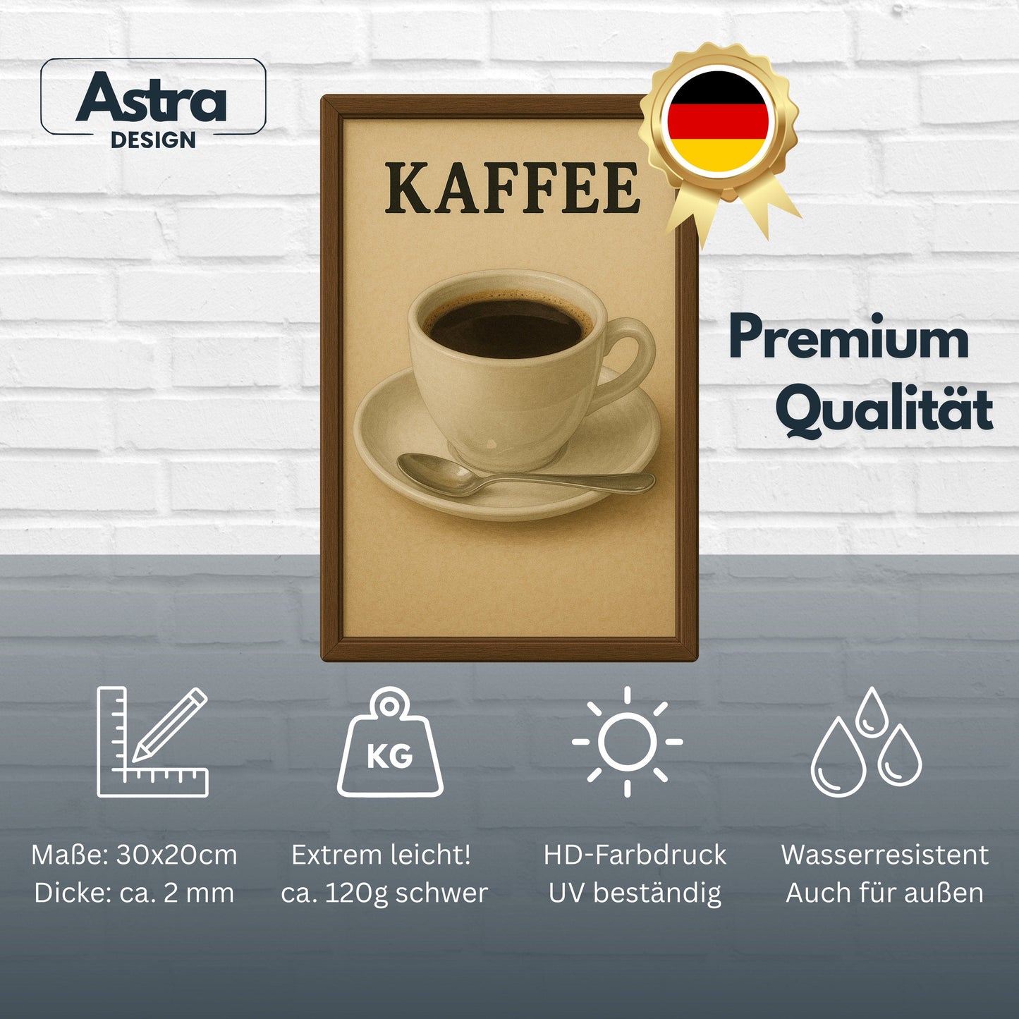 Kaffee Blechschild