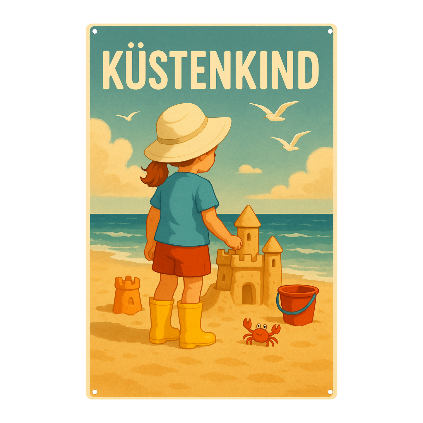 Blechschild Küstenkind