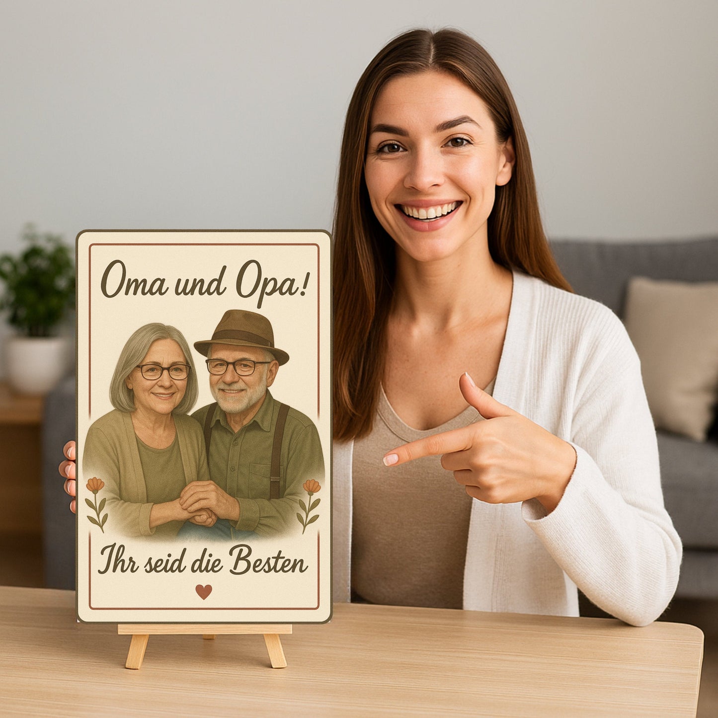 Oma und Opa Blechschild