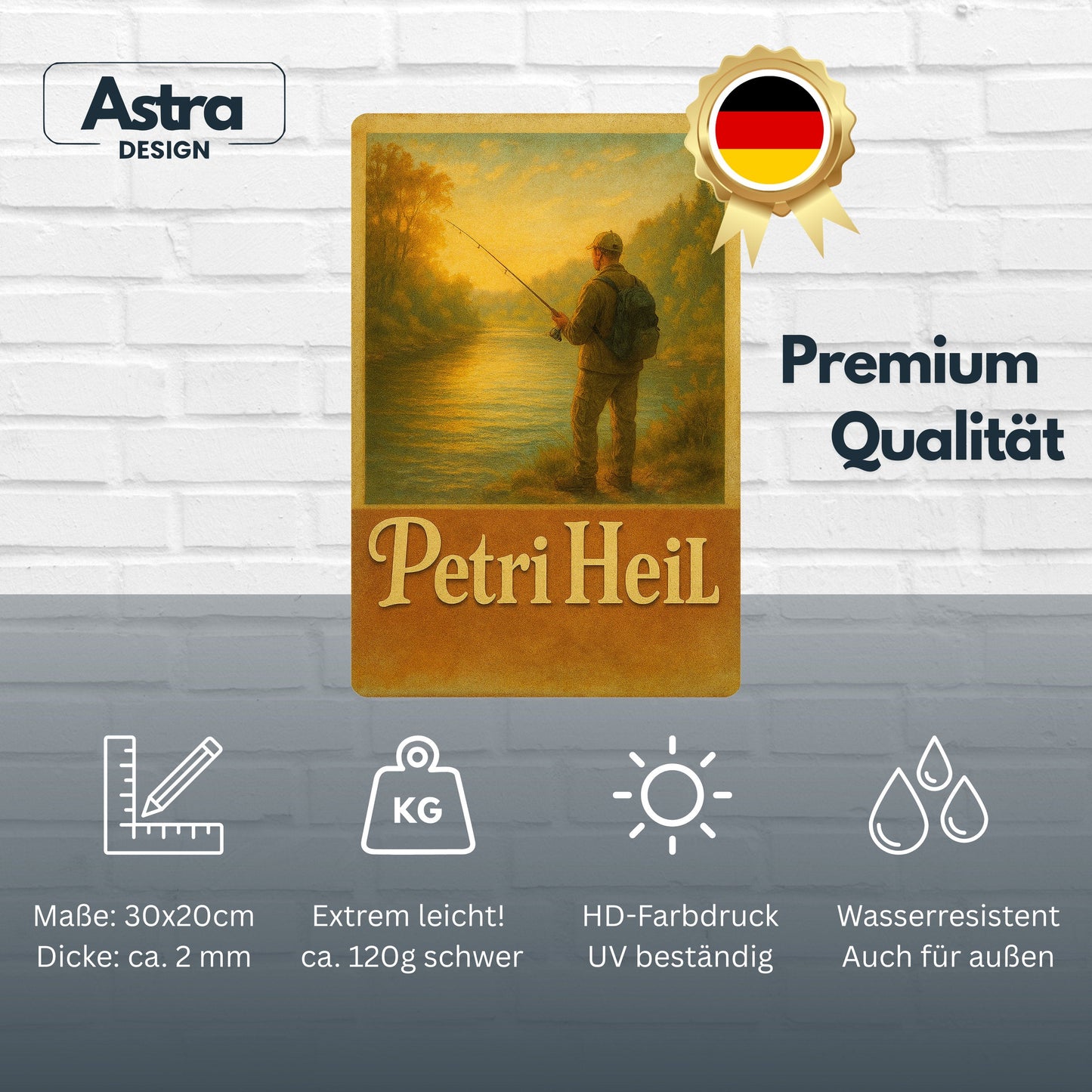 Petri Heil Blechschild