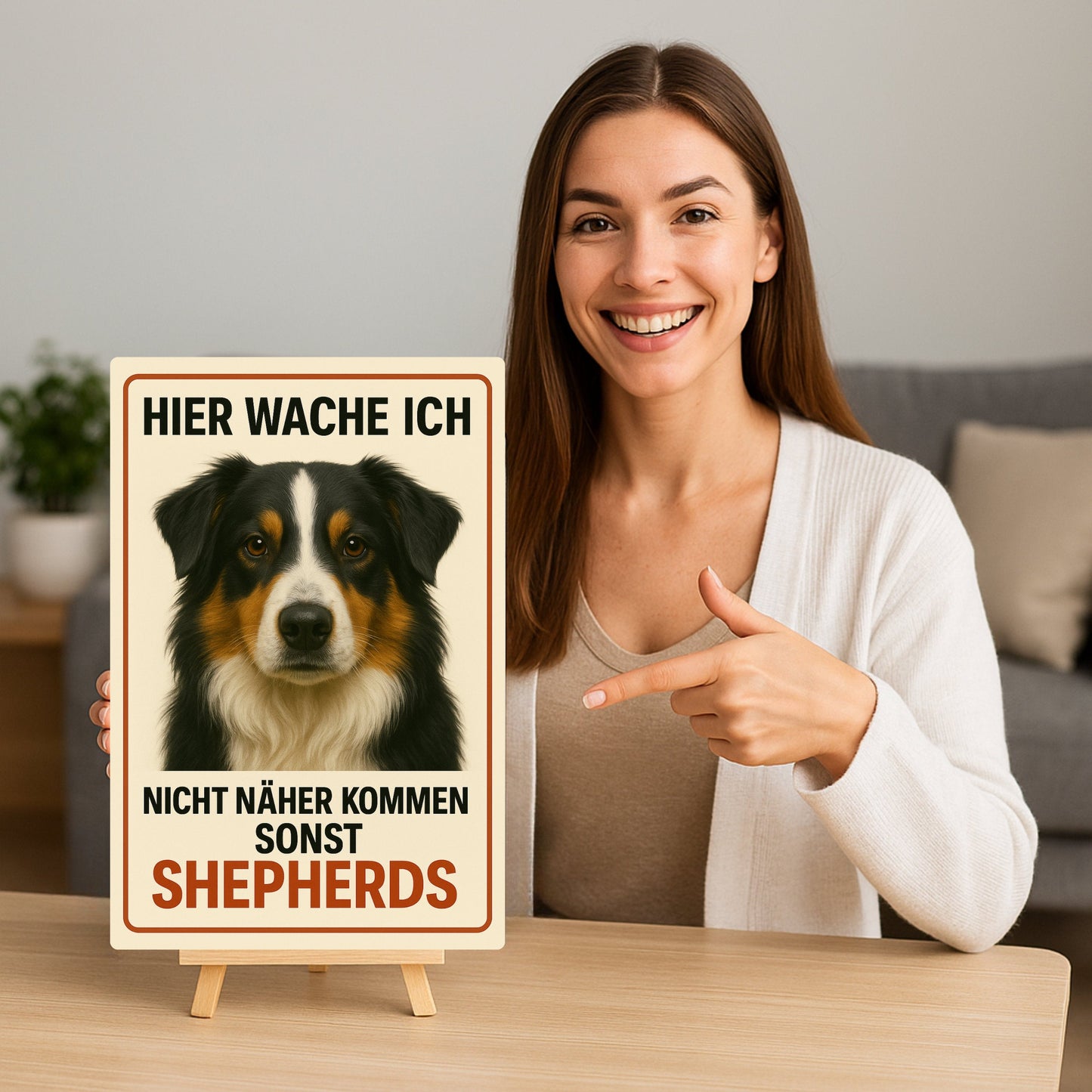 Sherpards Hier wache ich Blechschild