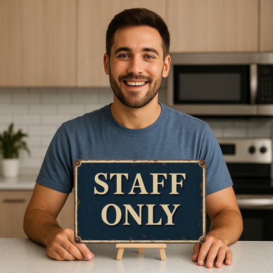 Staff Only Blechschild