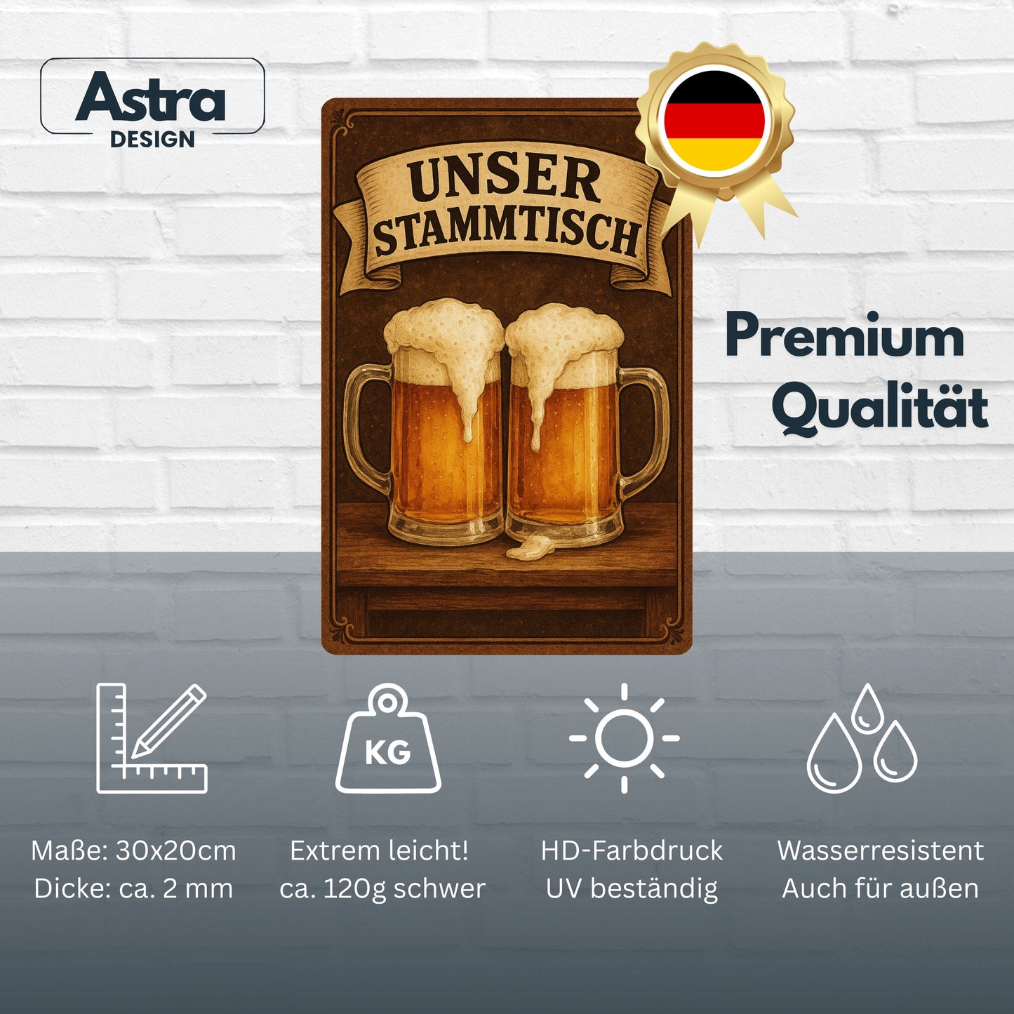 Unser Stammtisch Blechschild