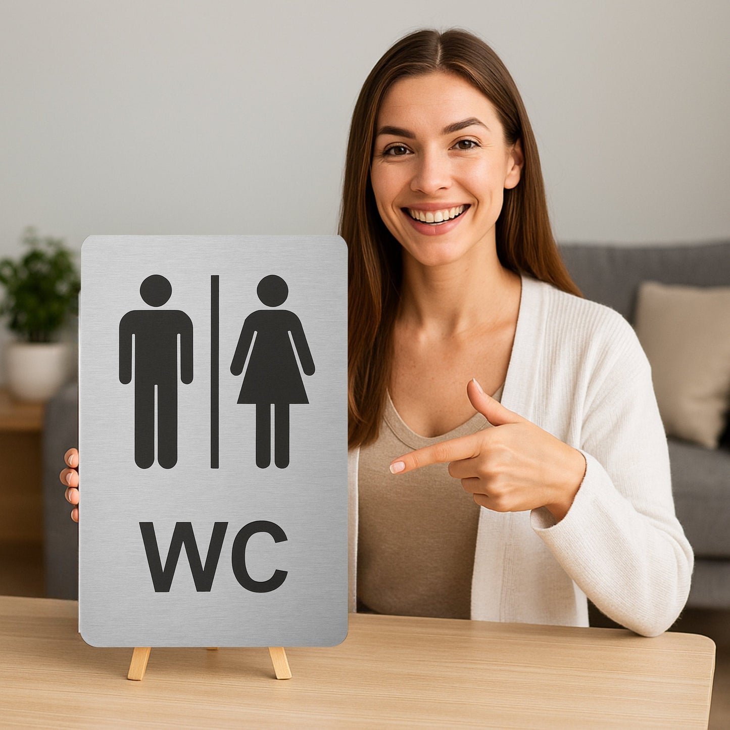 WC Blechschild Mann & Frau