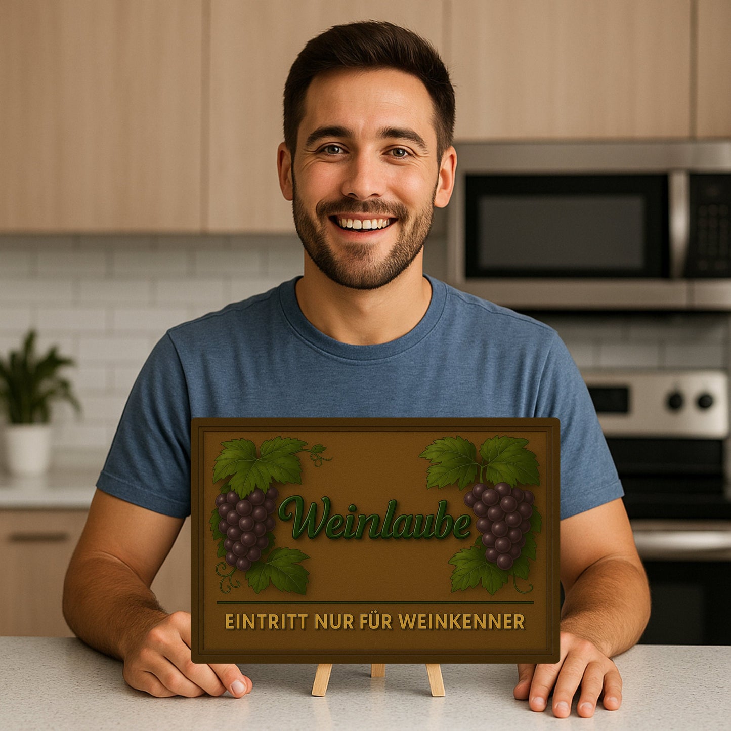 Weinlaube Blechschild