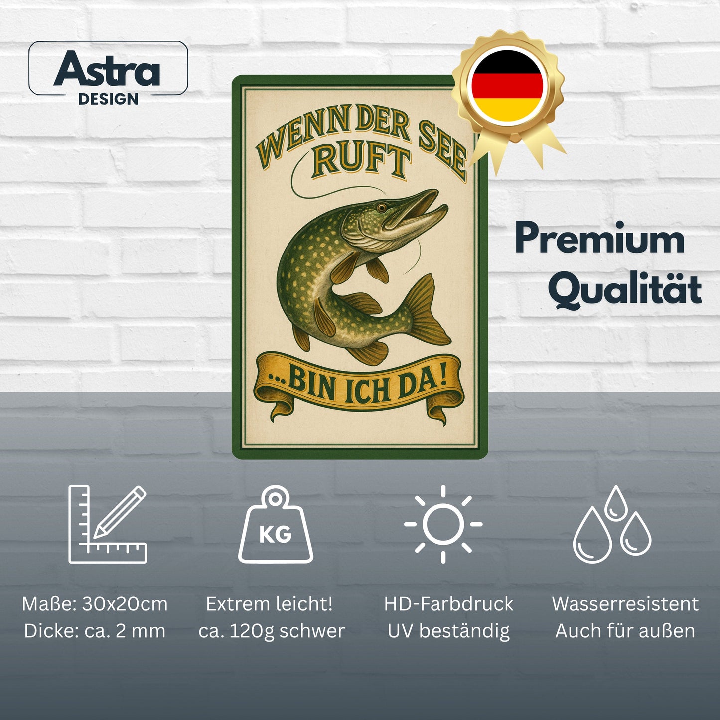 Wenn der See ruft bin ich da Blechschild