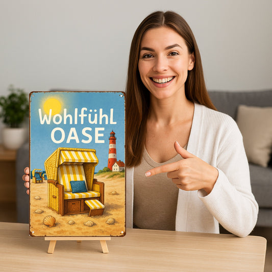 Wohlfühl Oase Blechschild