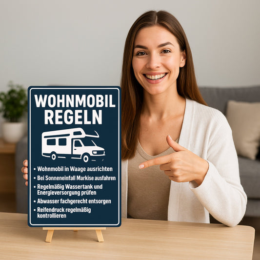 Wohnmobil Regeln Blechschild