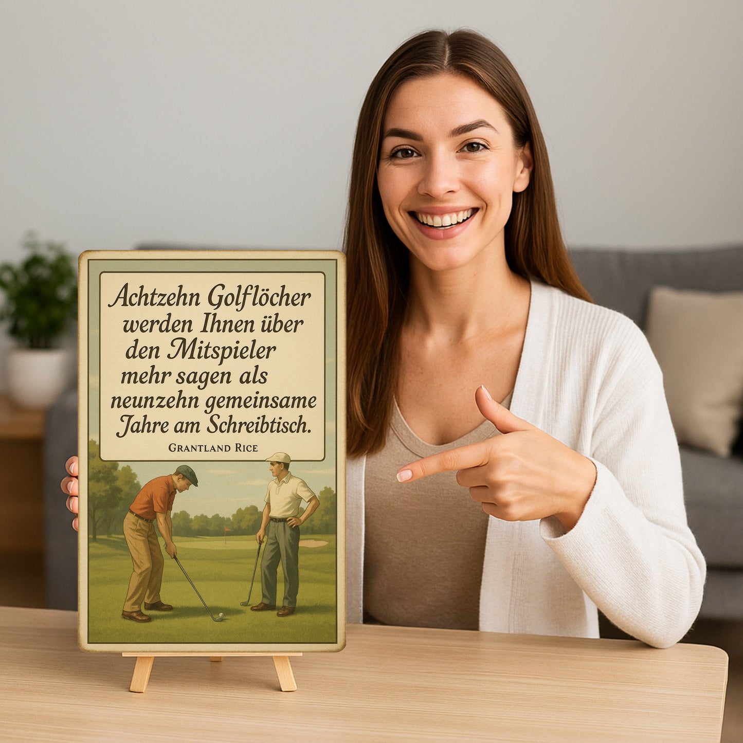 Achtzehn Golflöcher Freundschaft Blechschild