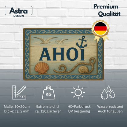 Ahoi Blechschild