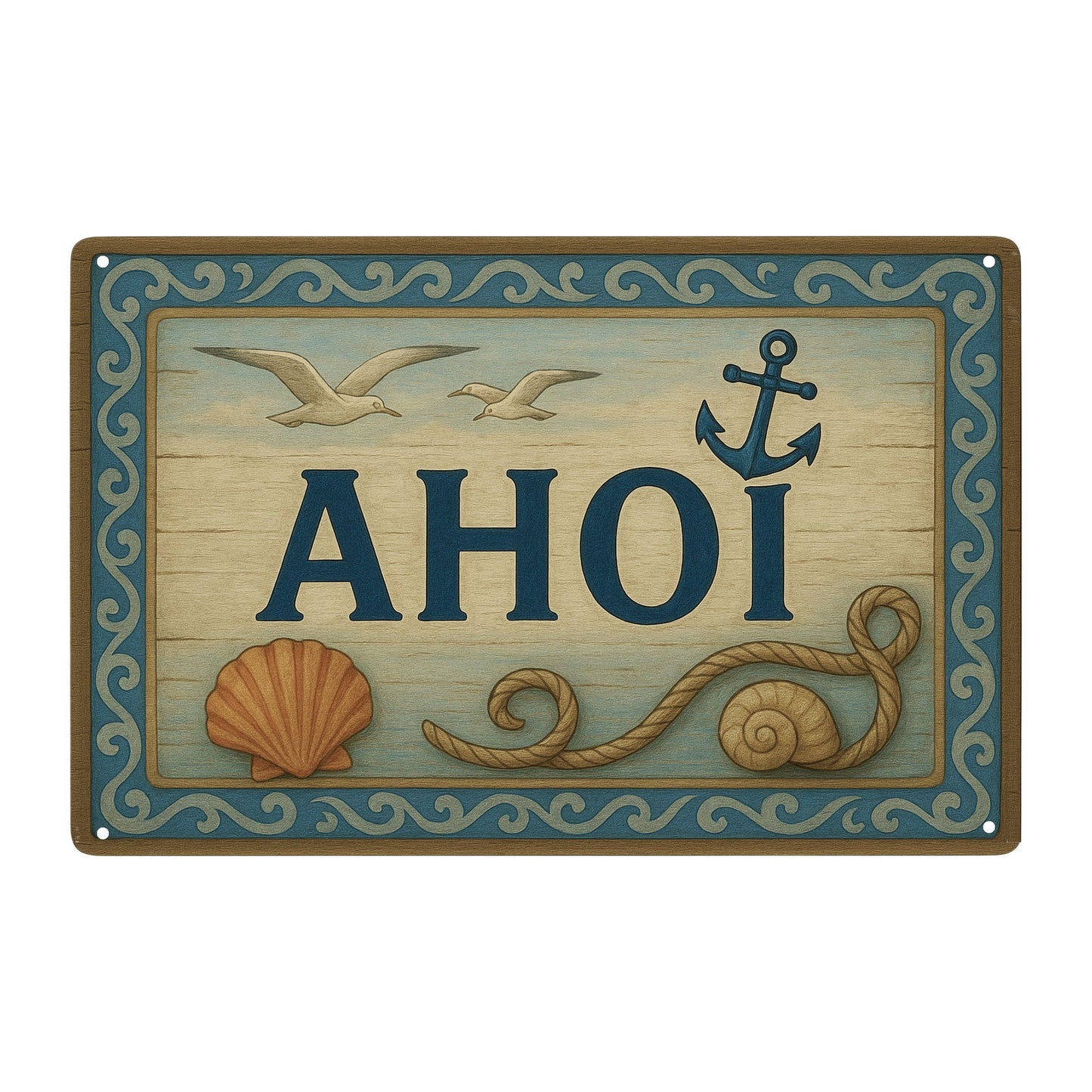 Ahoi Blechschild