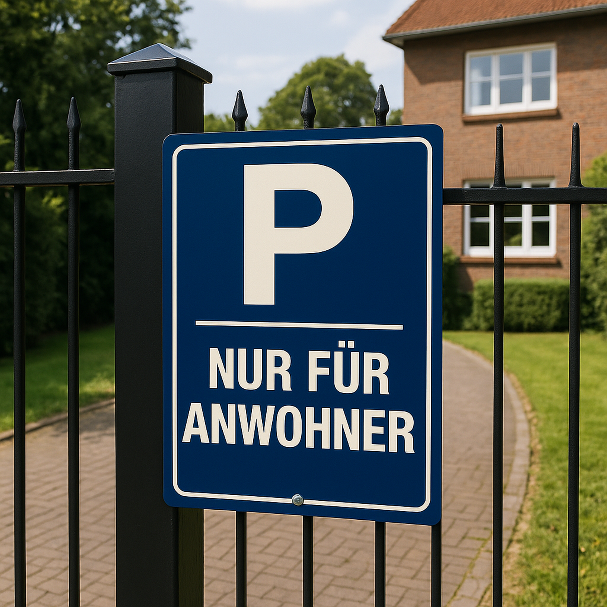Anwohner Parkplatz Blechschild