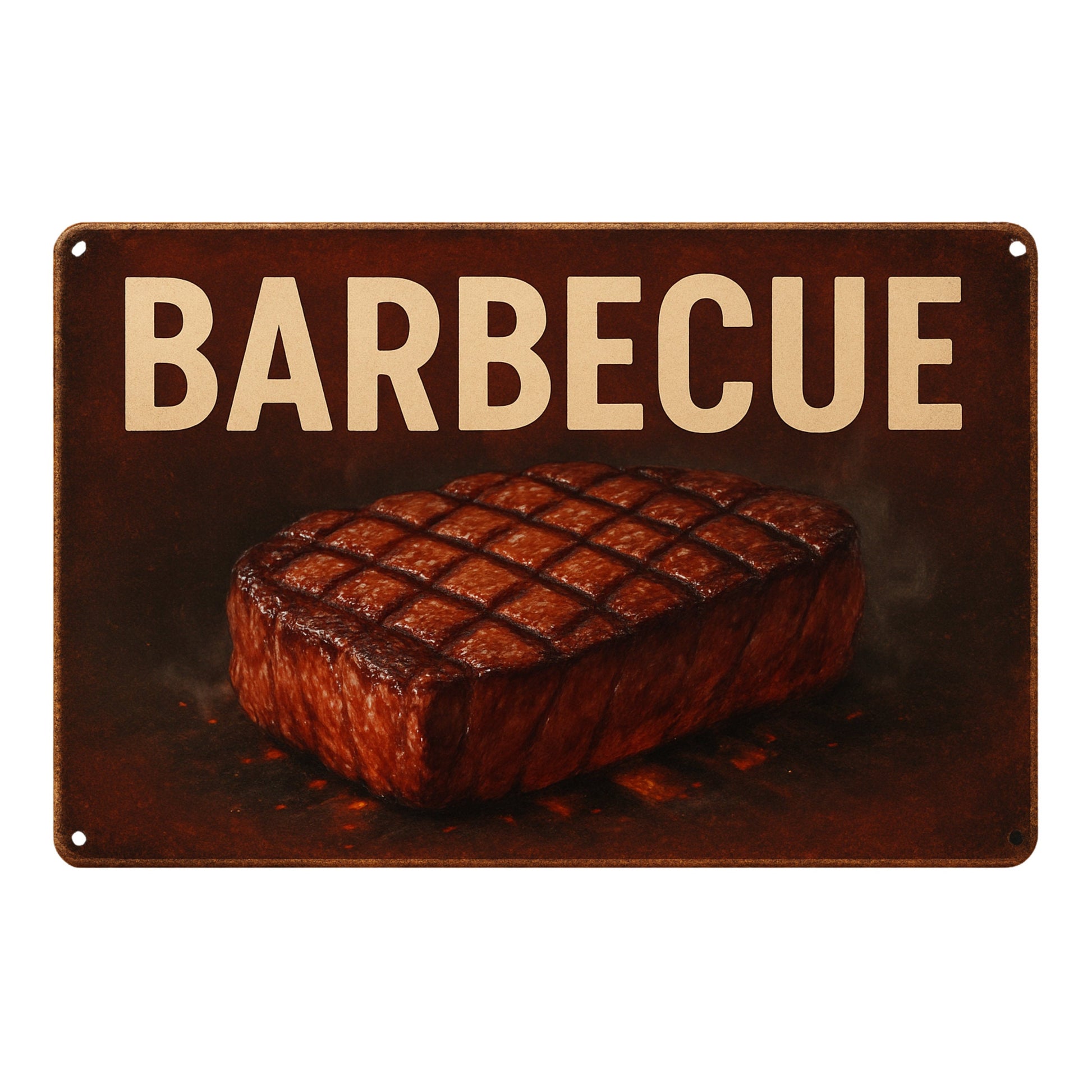 Barbecue Blechschild