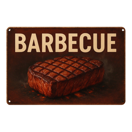 Barbecue Blechschild
