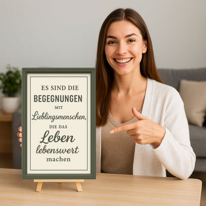 Begegnung mit Menschen Blechschild