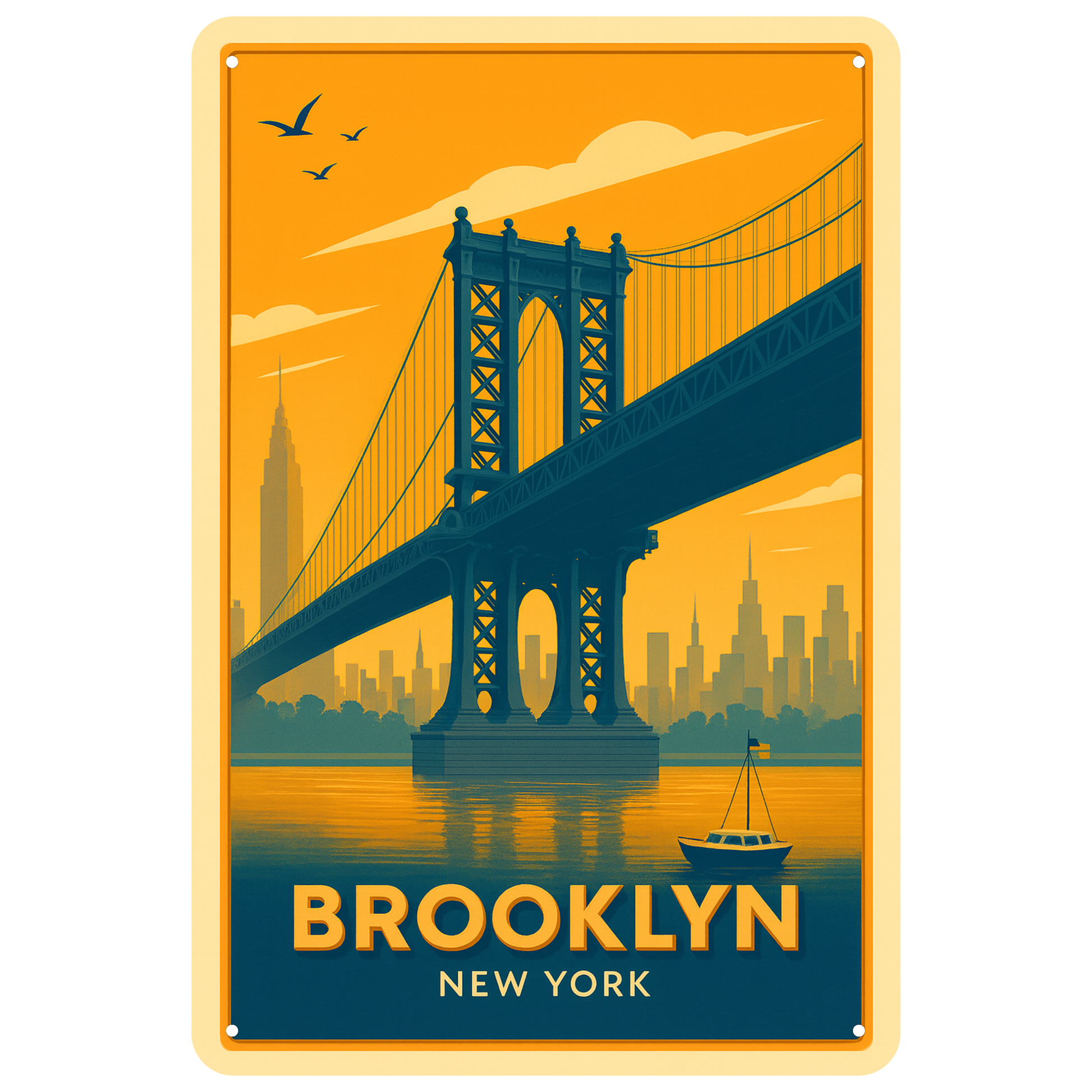 Blechschild Brooklyn
