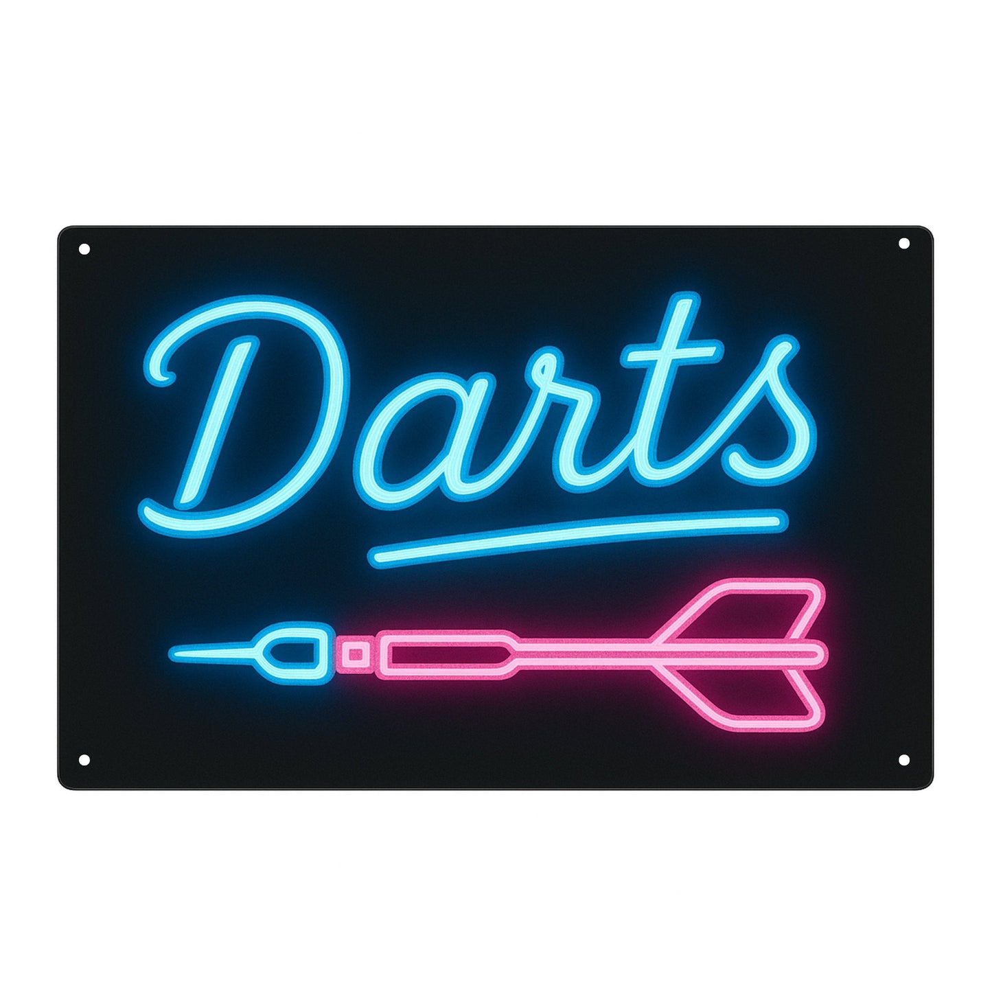 Darts LED Blechschild