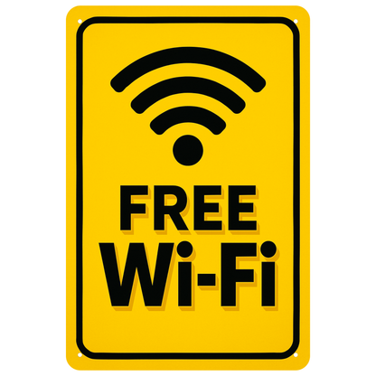 Blechschild Free Wifi