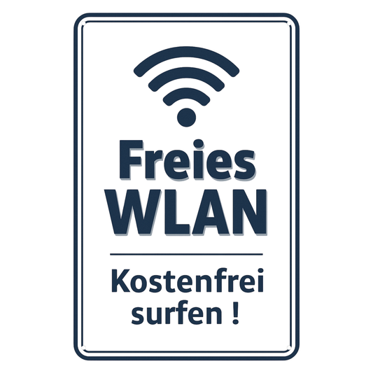 Blechschild Freies Wlan