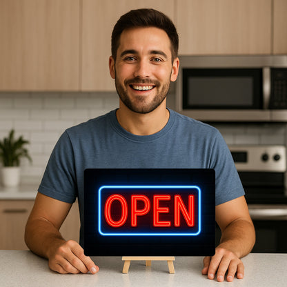 Open Sign Blechschild