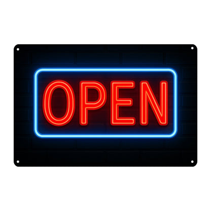 Open Sign Blechschild