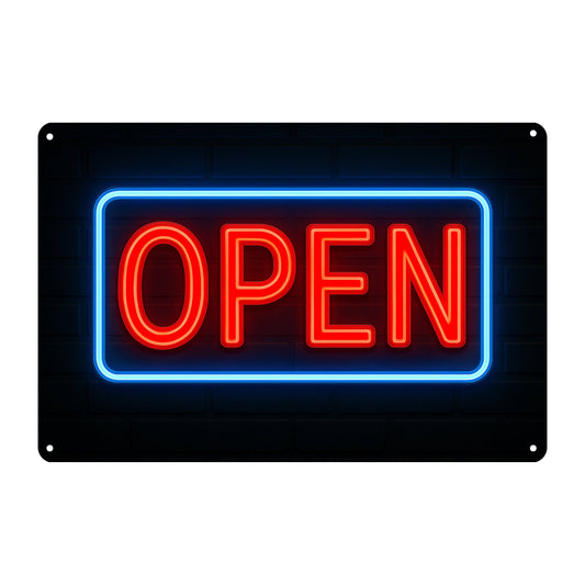 Open Sign Blechschild