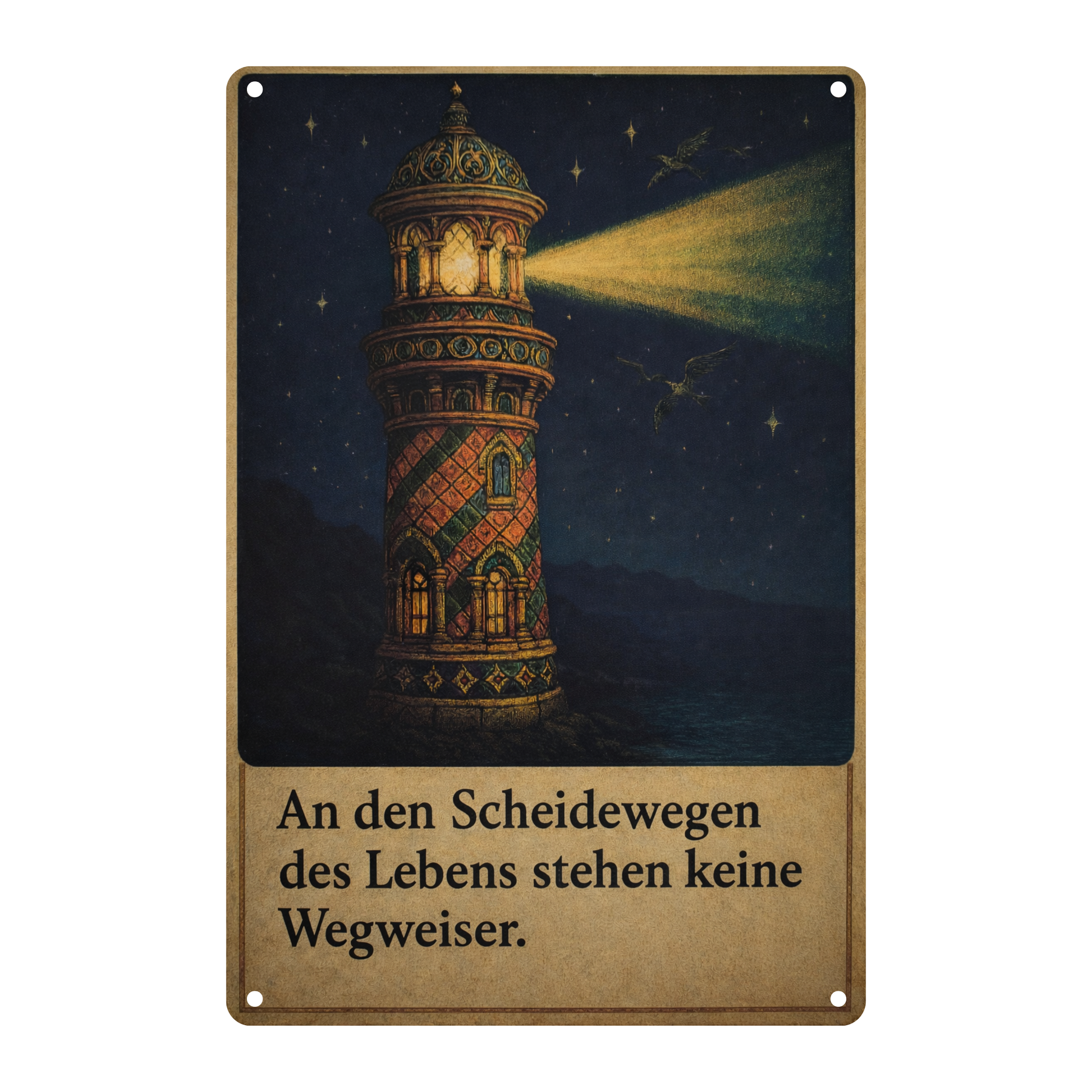 Blechschild Scheideweg Wegweiser