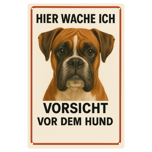 Blechschild Boxer
