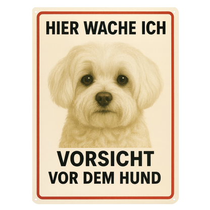 Blechschild Malteser Terrier