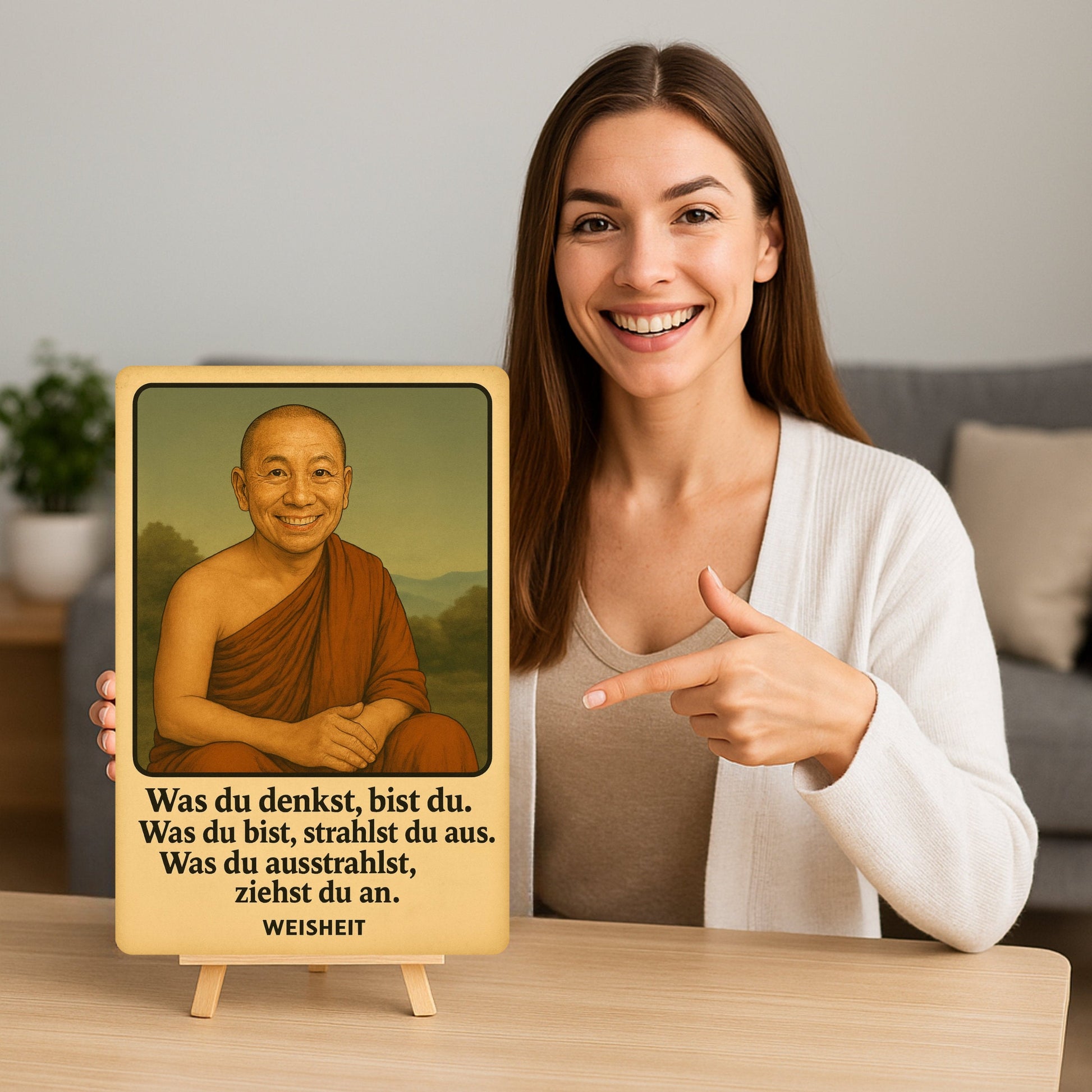 Buddha Zitat Ausstrahlung Blechschild