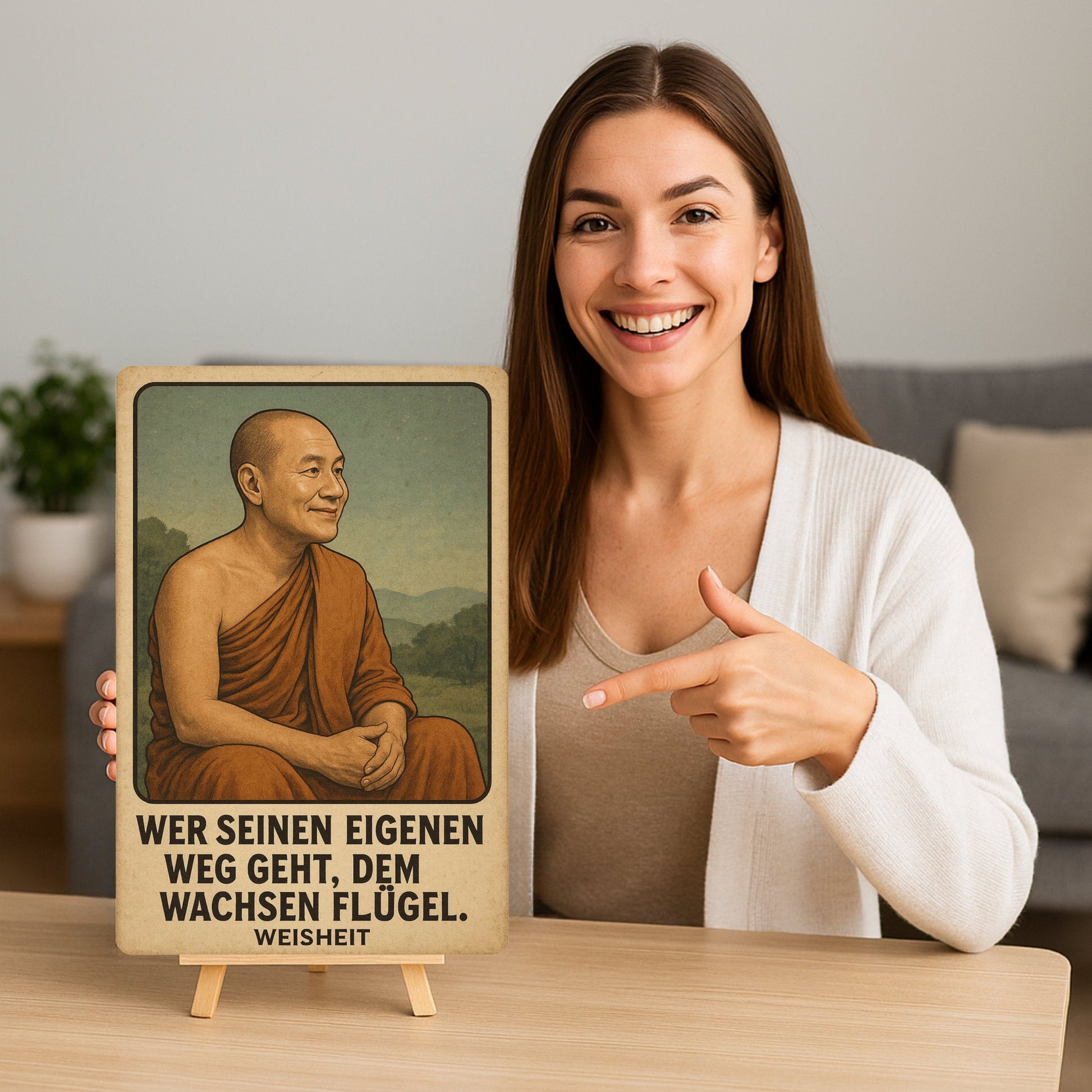 Buddha Zitat eigener Weg Blechschild