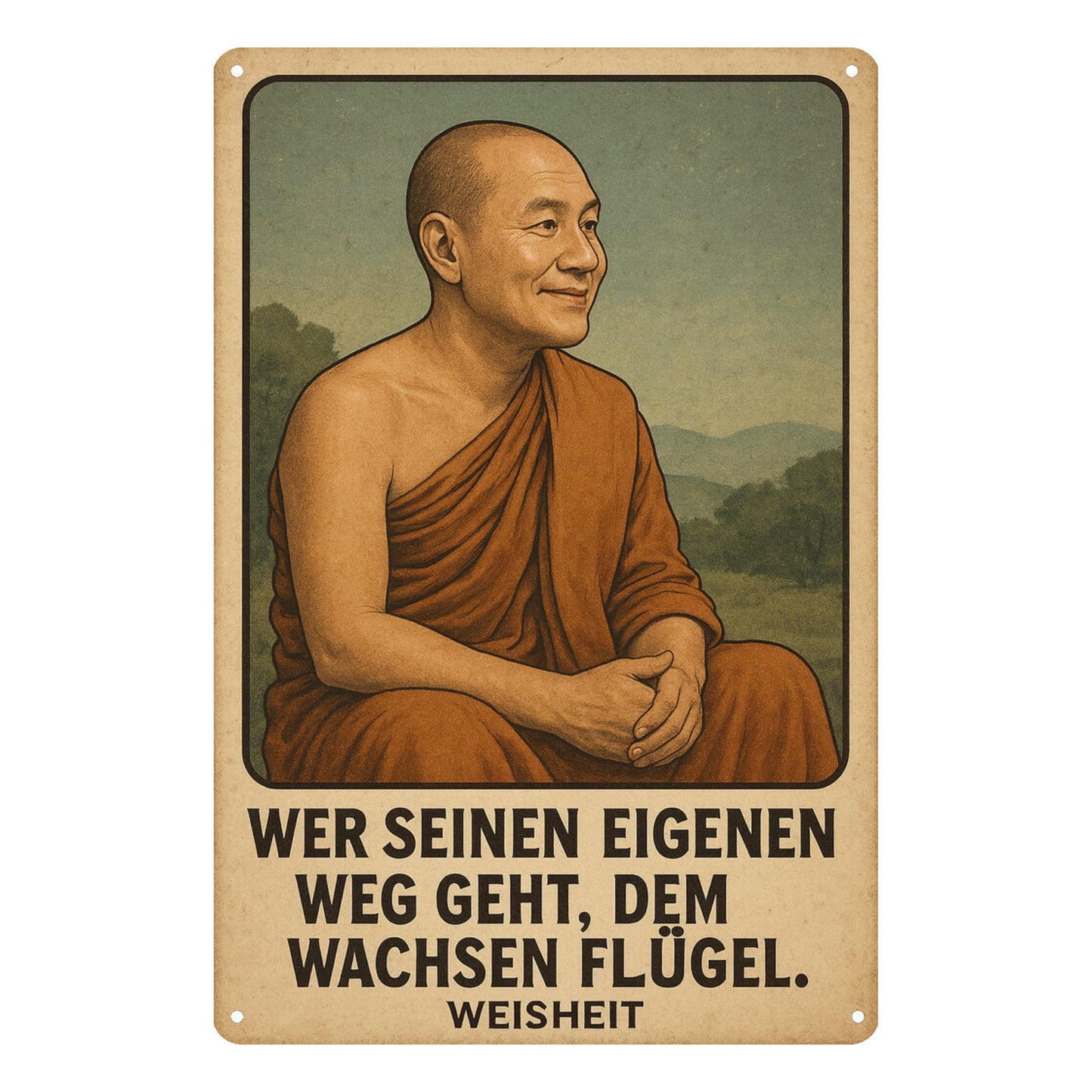 Buddha Zitat eigener Weg Blechschild