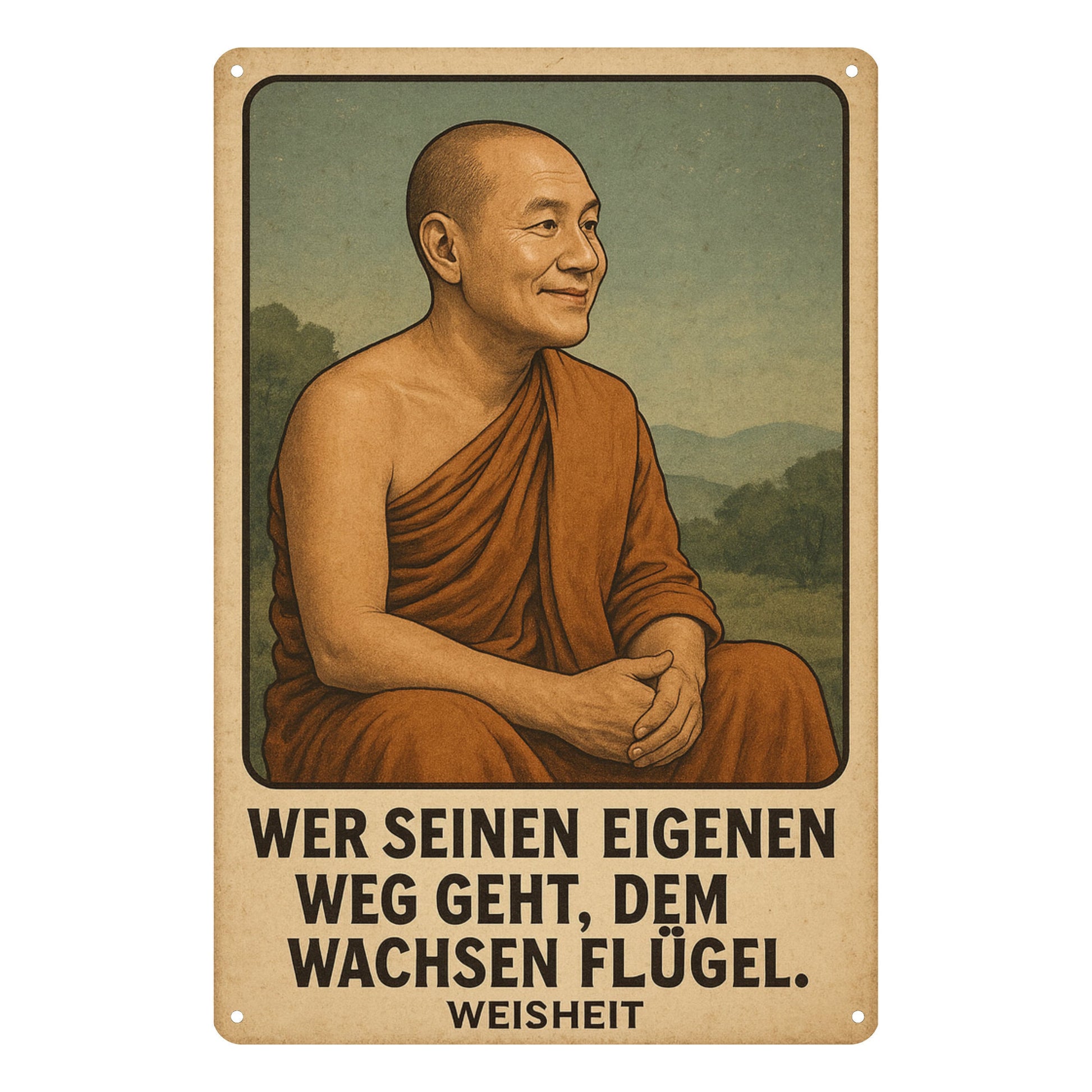 Buddha Zitat eigener Weg Blechschild