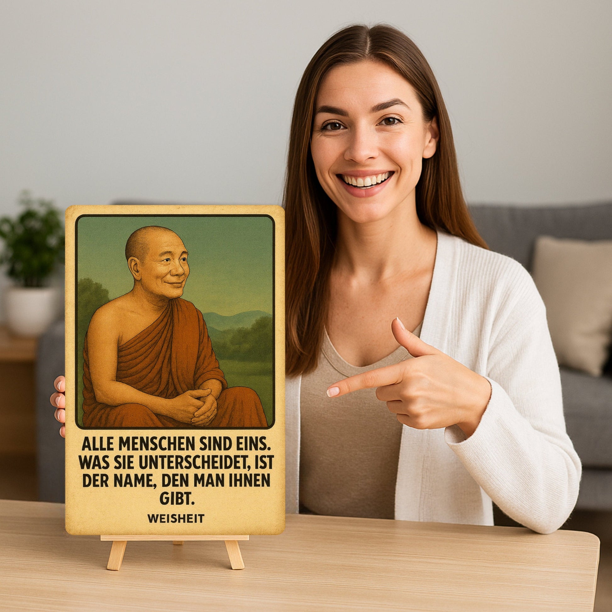 Buddha Zitat Name Blechschild