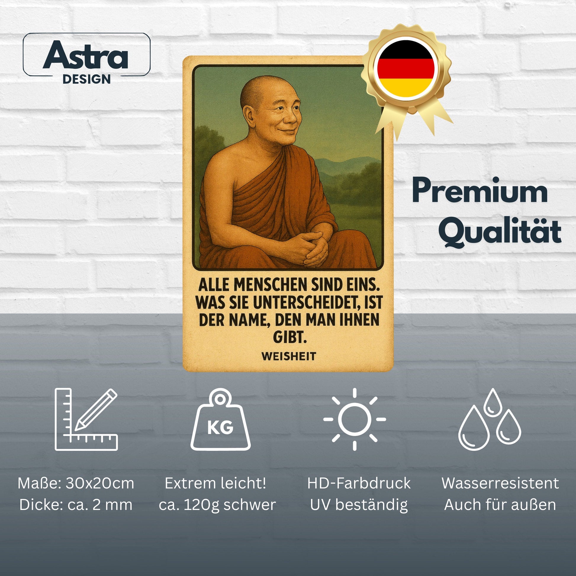 Buddha Zitat Name Blechschild